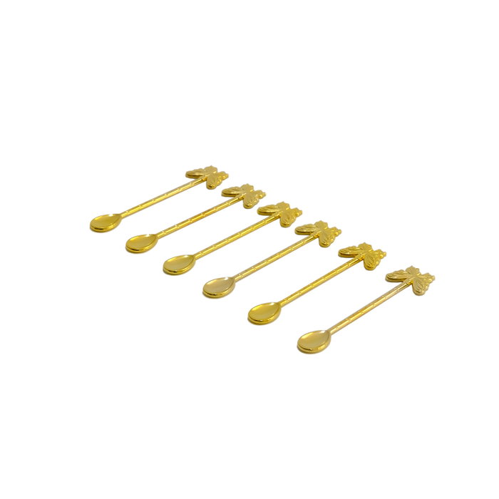 Hermia Juego de Cucharas PLT0495 Dorado, 6 Piezas Hermia Juego de Cucharas PLT0495 Dorado, 6 Piezas